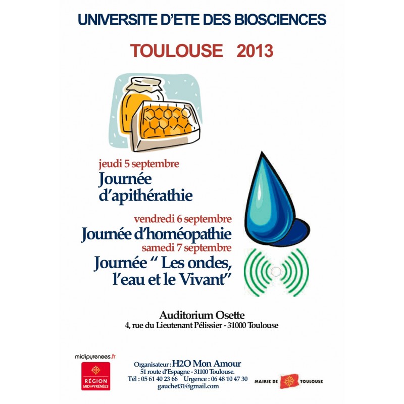 UNIVERSITÉ D'ÉTÉ DES BIOSCIENCES 2013