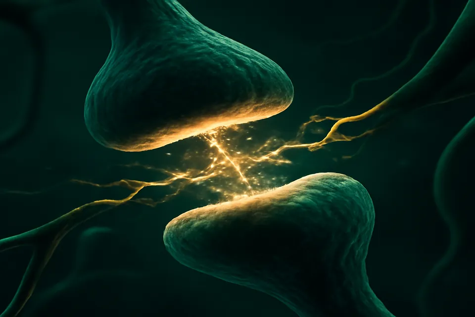 Synapse entre neurones potentiel d'action